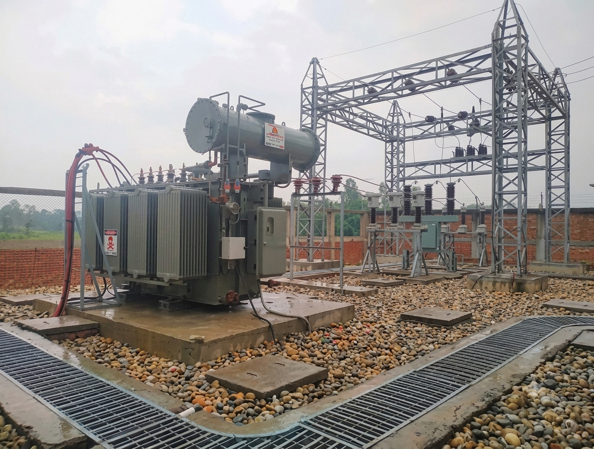Trench Cable Laying at Substation