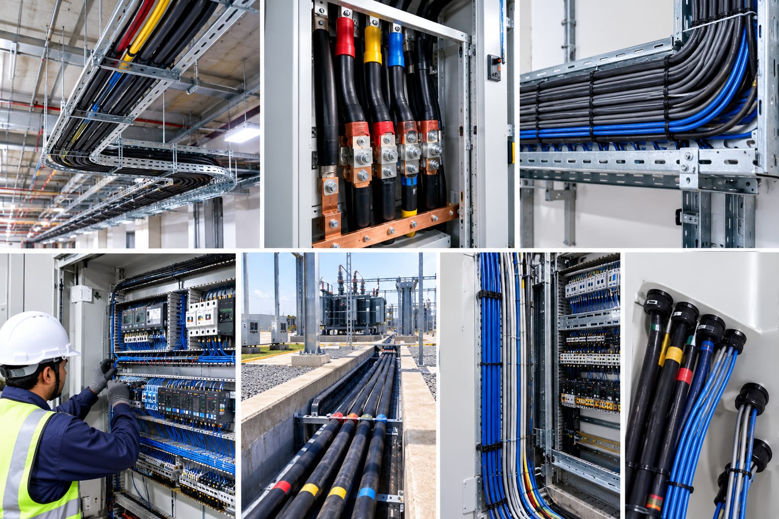 HT LT control cable laying and cable tray